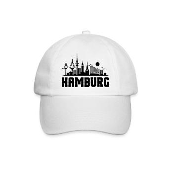 hamburg skyline stadt - Baseballkappe - Weiß/Weiß - Vorne