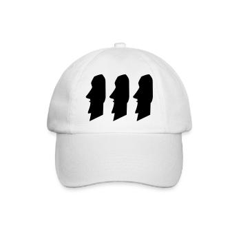 moais_02 - Baseballkappe - Weiß/Weiß - Vorne