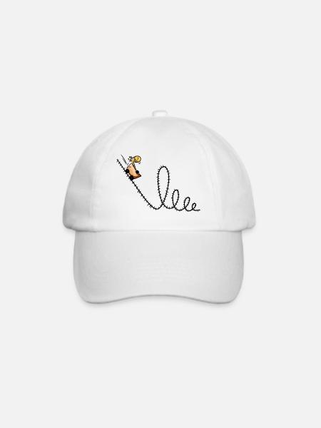 Giraffe fährt Achterbahn - Baseballkappe - Weiß/Weiß