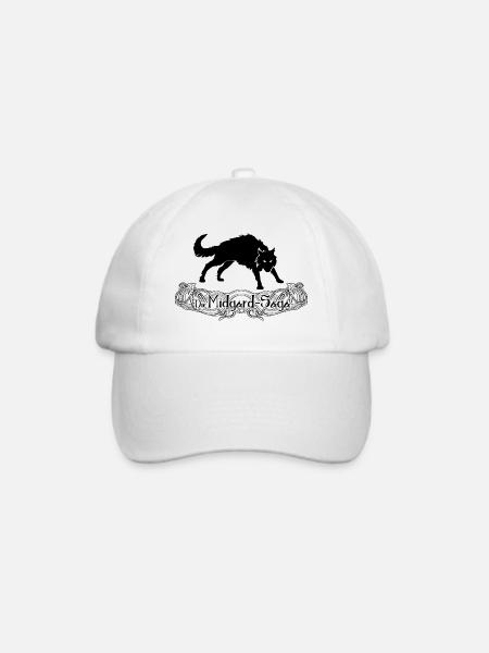 Die Midgard-Saga - Jötunheim - Fenrir schwarz - Baseballkappe - Weiß/Weiß