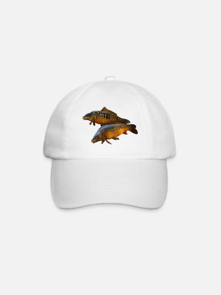 Karpfenduo - Baseballkappe - Weiß/Weiß
