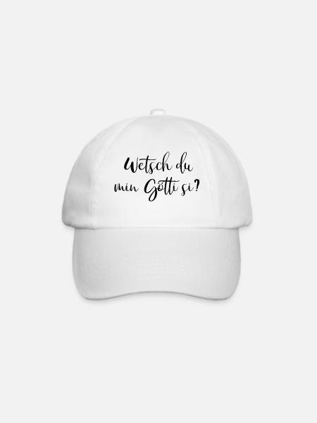 Wetsch du min Götti si? - Baseballkappe - Weiß/Weiß