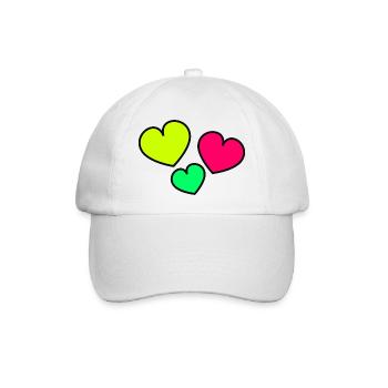 ICH LIEBE DICH. ICH LIEBE DICH. LIEBE. LIEBE. HERZ. - Baseballkappe - Weiß/Weiß - Vorne