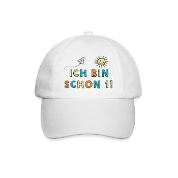 Ich bin schon eins - Baseballkappe - Weiß/Weiß - Vorne