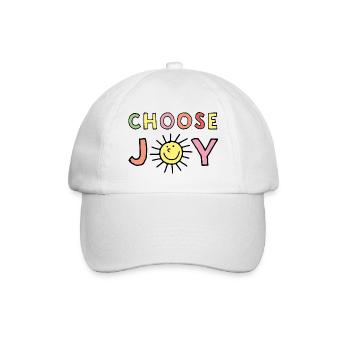 Choose Joy - Baseballkappe - Weiß/Weiß - Vorne