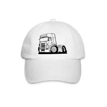 LKW Brummi - Baseballkappe - Weiß/Weiß - Vorne