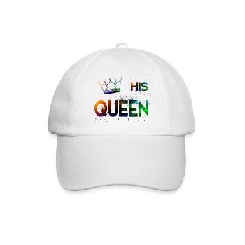 His Queen - Baseballkappe - Weiß/Weiß - Vorne