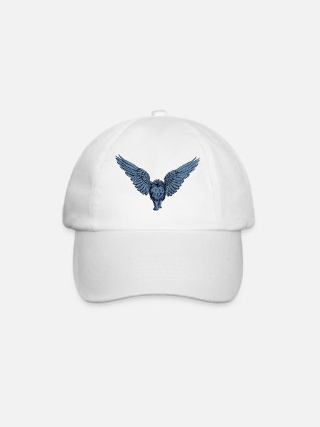 Lion blue - Baseballkappe - Weiß/Weiß
