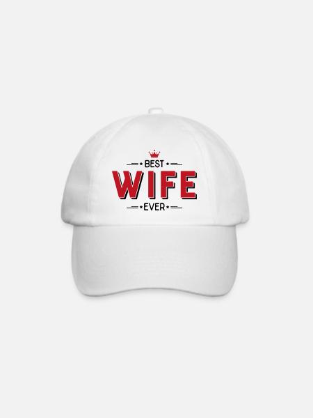 Ehefrau - Baseballkappe - Weiß/Weiß
