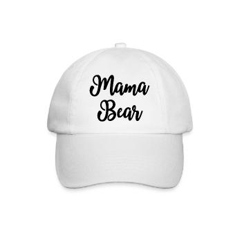 Mama Bear Mom - Baseballkappe - Weiß/Weiß - Vorne