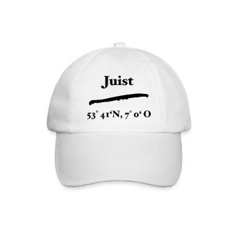 Juist Design, Insel Nordsee - Baseballkappe - Weiß/Weiß - Vorne