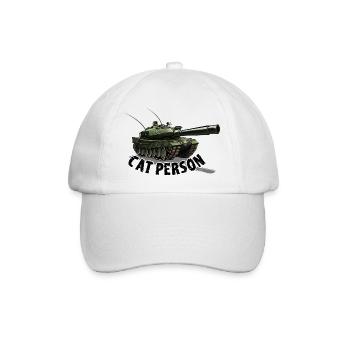 Cat person - Tank - Baseballkappe - Weiß/Weiß - Vorne