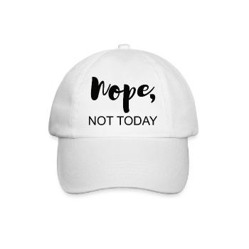 Heute nicht - Baseballkappe - Weiß/Weiß - Vorne