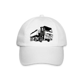 Lastwagen - Baseballkappe - Weiß/Weiß - Vorne
