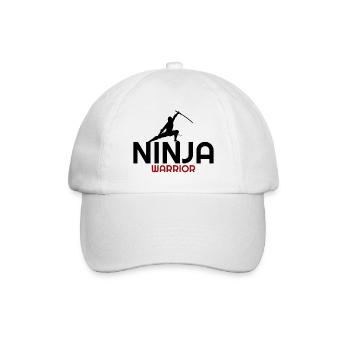 Ninja, Ninja Hoodies, Ninja Shirt, Krieger - Baseballkappe - Weiß/Weiß - Vorne