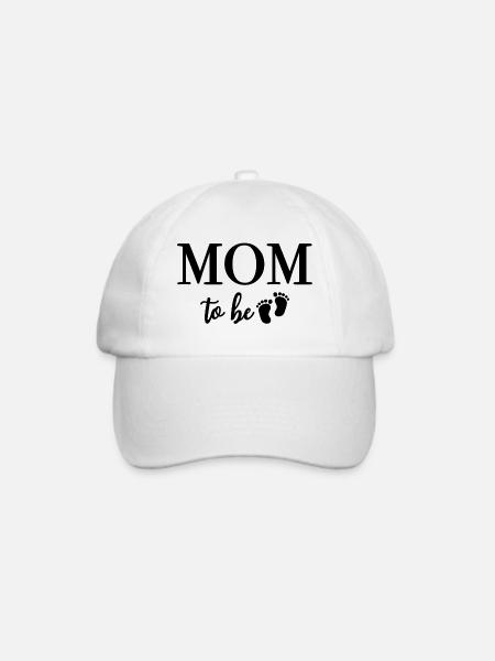 MOM TO BE Baby Schwangerschaft - Baseballkappe - Weiß/Weiß