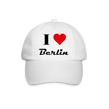 I Love Berlin - Baseballkappe - Weiß/Weiß - Vorne