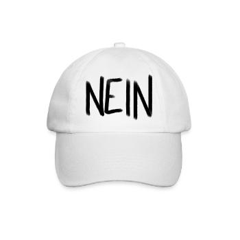 Nein! - Baseballkappe - Weiß/Weiß - Vorne