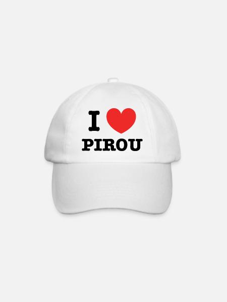 i love pirou - Baseballkappe - Weiß/Weiß