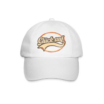 Glück auf - Baseballkappe - Weiß/Weiß - Vorne