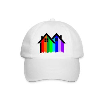 Bunte Häuser streichen - Baseballkappe - Weiß/Weiß - Vorne