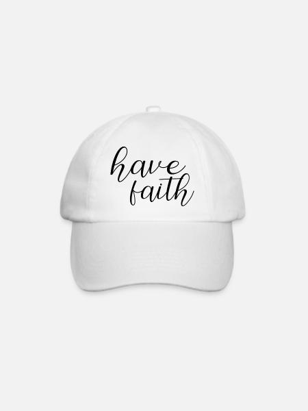have faith - Baseballkappe - Weiß/Weiß