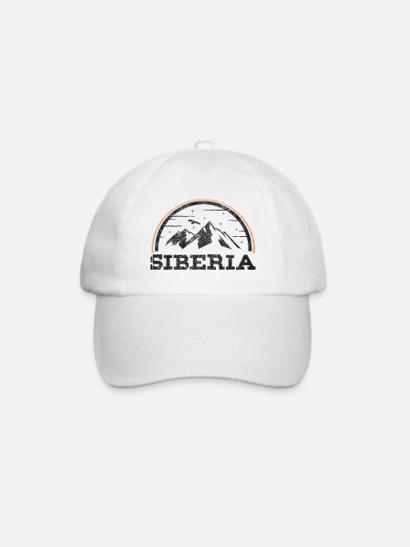Russland Sibirien - Baseballkappe - Weiß/Weiß