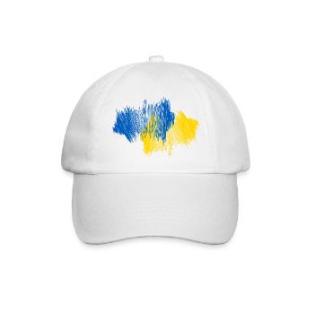 Ukraine Landkarte - Baseballkappe - Weiß/Weiß - Vorne