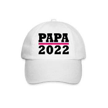 Papa 2022 - Baseballkappe - Weiß/Weiß - Vorne