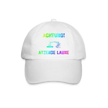 Achrung-Ätzende Laune | Schlechte Laune - Baseballkappe - Weiß/Weiß - Vorne