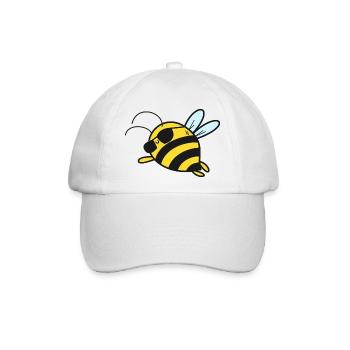 Biene Bienen - Baseballkappe - Weiß/Weiß - Vorne