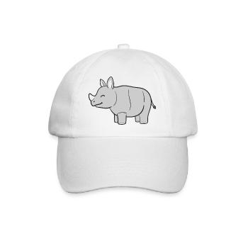 Nashorn Nashörner - Baseballkappe - Weiß/Weiß - Vorne
