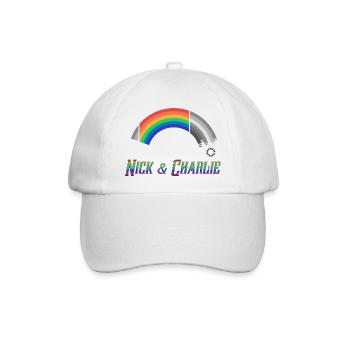 Heartstopper Regenbogen Nick und Charlie LBGTQIA+ - Baseballkappe - Weiß/Weiß - Vorne