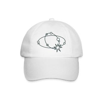 BOHO-Weltraumumkreist kollidierende Sterne - Baseballkappe - Weiß/Weiß - Vorne