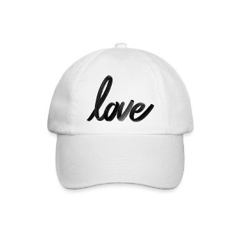 Love Lettering - Baseballkappe - Weiß/Weiß - Vorne