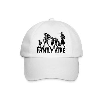 Family Hike Design für Familienteams und mehr... - Baseballkappe - Weiß/Weiß - Vorne