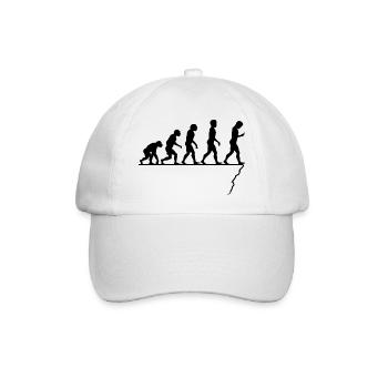 Evolution der Menschheit - Baseballkappe - Weiß/Weiß - Vorne