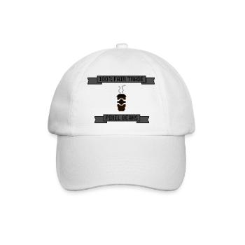 8-Bit Retro Coffee - Baseballkappe - Weiß/Weiß - Vorne