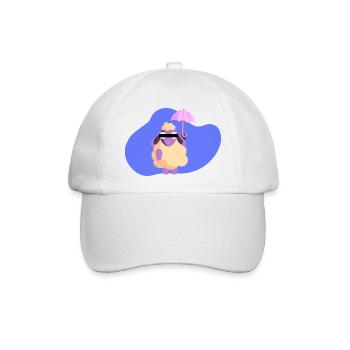 Cartoon Schaf - Baseballkappe - Weiß/Weiß - Vorne