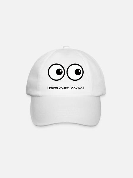 I KNOW YOURE LOOKING - Baseballkappe - Weiß/Weiß