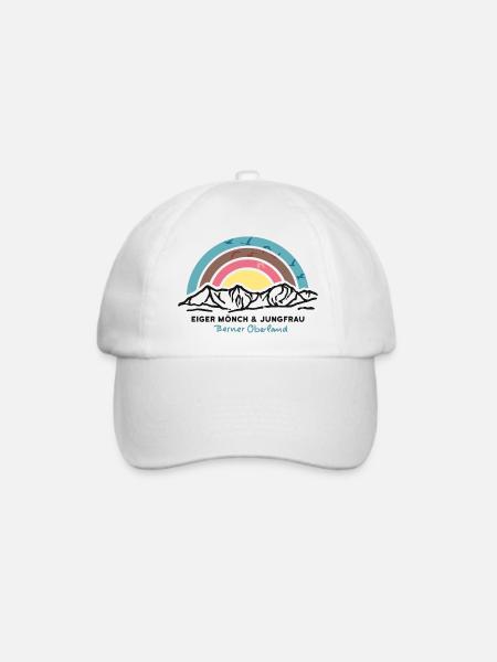 Eiger Mönch Jungfrau Jungfraujoch Schweiz Souvenir - Baseballkappe - Weiß/Weiß