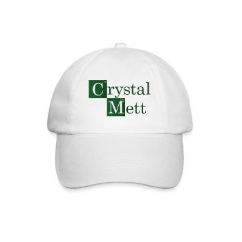 Crystal Mett oder so - Baseballkappe - Weiß/Weiß - Vorne