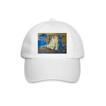 Surrealistische Malerei - Baseballkappe - Weiß/Weiß - Vorne
