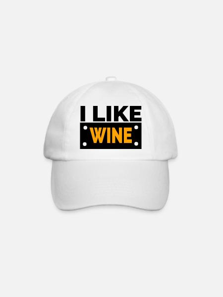Wein - Baseballkappe - Weiß/Weiß