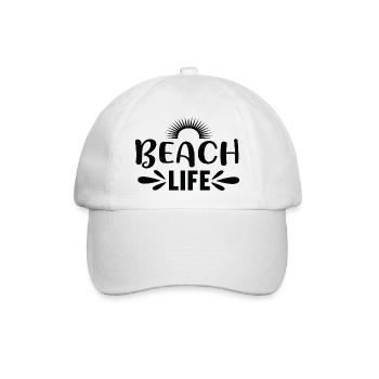 Beach Life - Baseballkappe - Weiß/Weiß - Vorne
