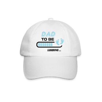 zukünftiger Vater. Warten Sie auf Geburtsgeschenk - Baseballkappe - Weiß/Weiß - Vorne