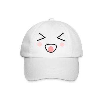 Kawaii Gesicht Kawaii Kostüm Kawaii - Baseballkappe - Weiß/Weiß - Vorne