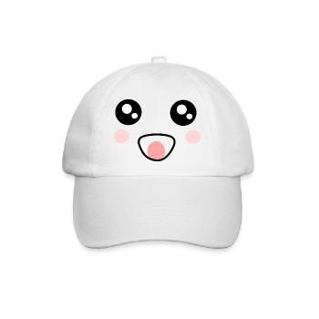 Kawaii Gesicht Kawaii Kostüm Kawaii - Baseballkappe - Weiß/Weiß - Vorne
