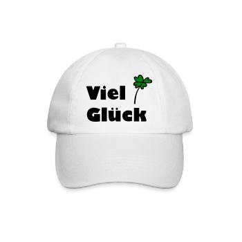 Viel Glück - Baseballkappe - Weiß/Weiß - Vorne