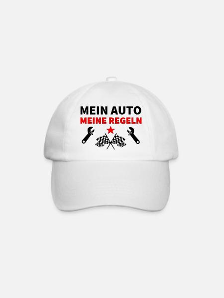Auto - Baseballkappe - Weiß/Weiß